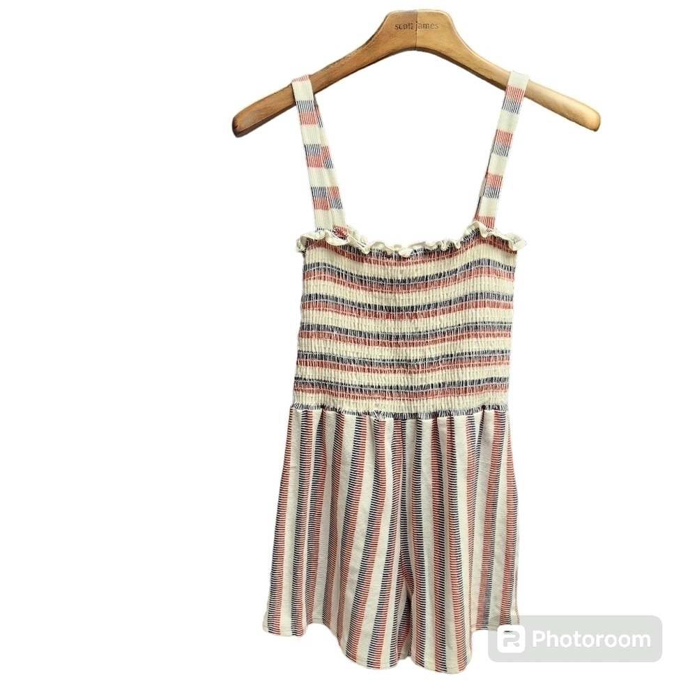 Caution To The Wind Red White and Blue Romper Sz. M